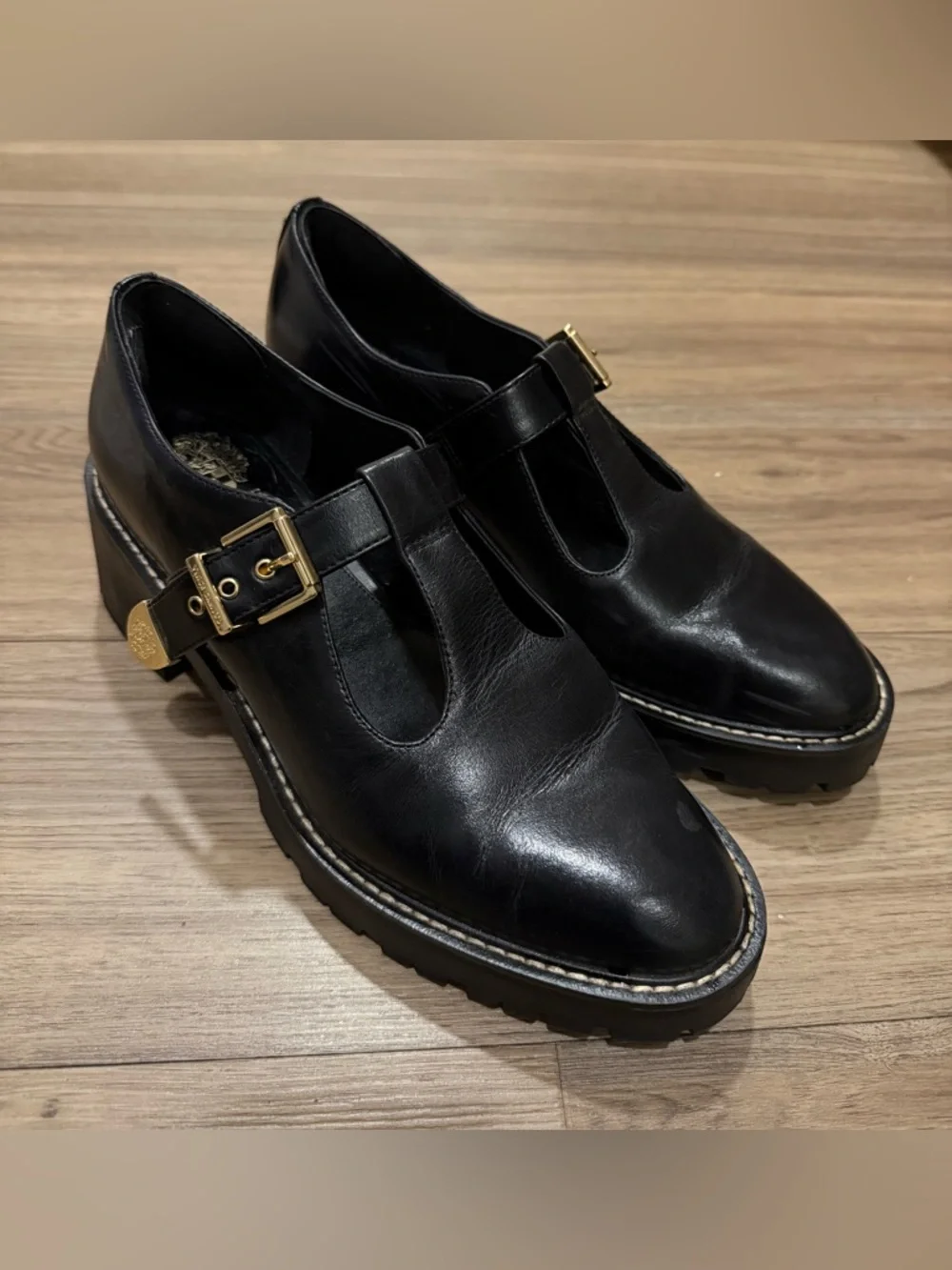 Vince Camuto Black Leather Mary Jane - Picture 2 of 5